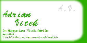 adrian vitek business card