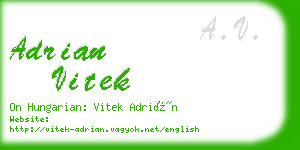 adrian vitek business card